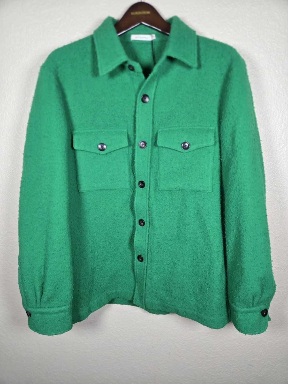 NWT Suitsupply Green Casentino Wool Jacket Button Up Coat Sz 42 L Made In Italy